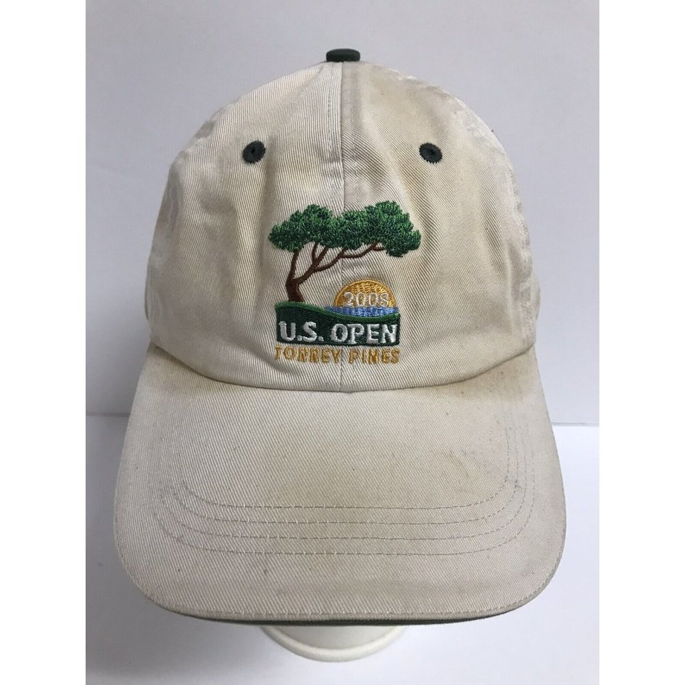 U.S. Open Torrey Pines 2008 Golf Beige Distressed Adjustable Hat